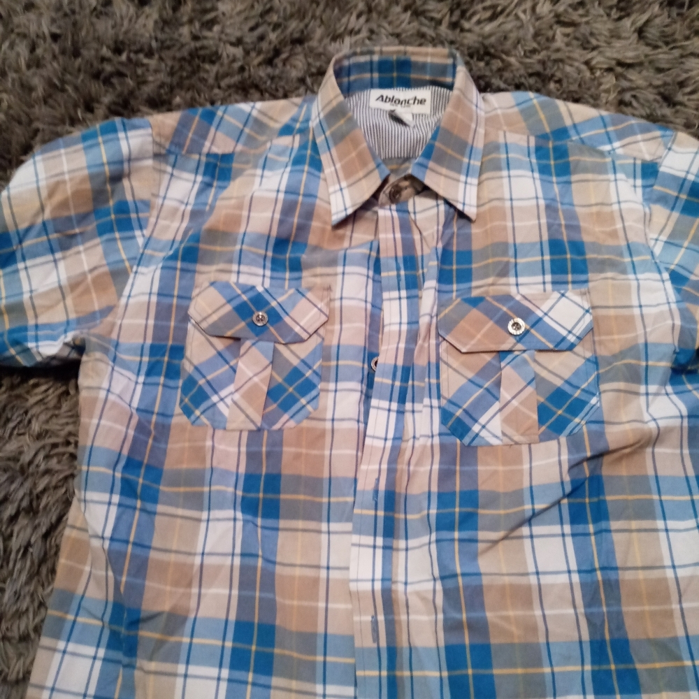 Ablanche Plaid Short sleeve XL